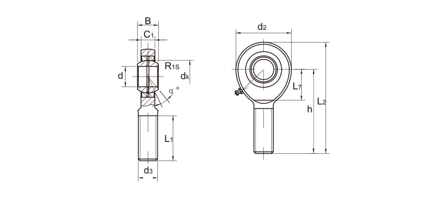 TCB703 Combination rod ends spherical plain bearings
