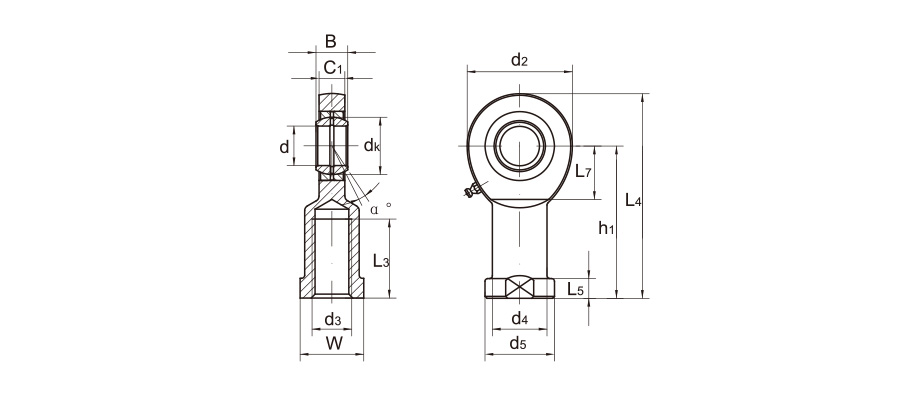 TCB703 Combination rod ends spherical plain bearings